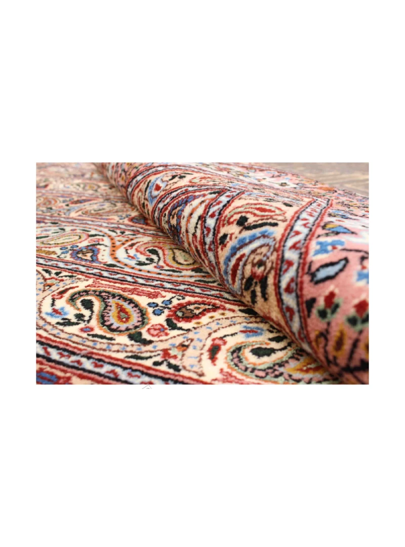 Handmade Beige Persian Moud Wool Area Rug 014050